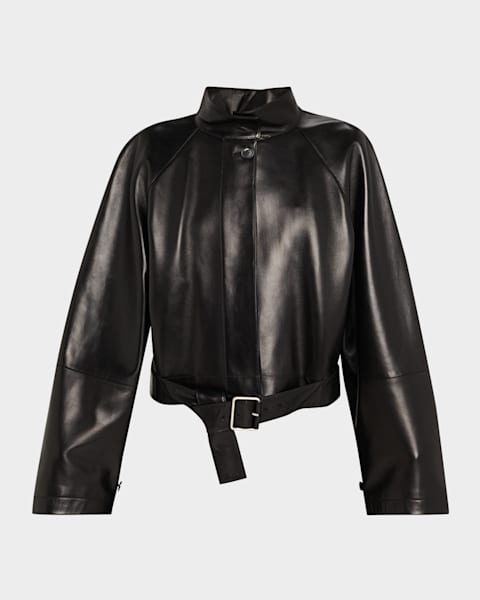 美品 Alice＋Olivia レザージャケット Ｓ Alice + Olivia Yardley Vegan-Leather Cropped Jacket | Neiman Marcus