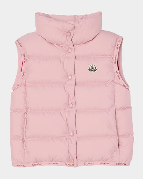 18212✨MONCLER モンクレール LIANE ダウンベスト ピンク 0 Moncler Girl's Liane Quilted Down Vest, Size 12-14 | Neiman Marcus