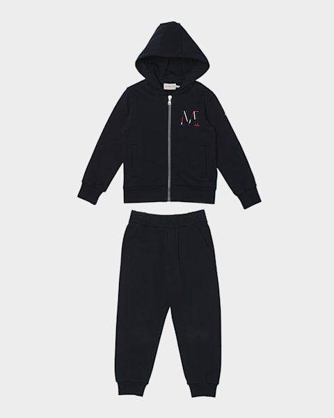 Boy's Logo Sweatshirt and Joggers Set, Size 8-10