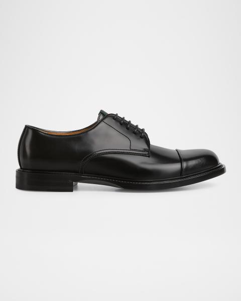 Gucci Black Quilted Men\'s Oxfords Gucci 723694 Black Cordovan Lux Lace Up Oxfords Men main image 3