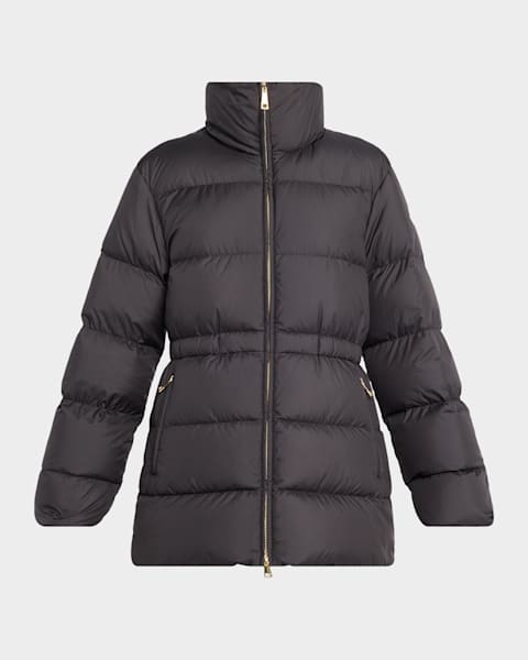 Moncler Wete Parka Jacket with Gathered Waist | Neiman Marcus