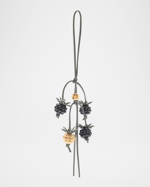 Loewe Strawberry Bag Charm in Acetate and Brass | Neiman Marcus