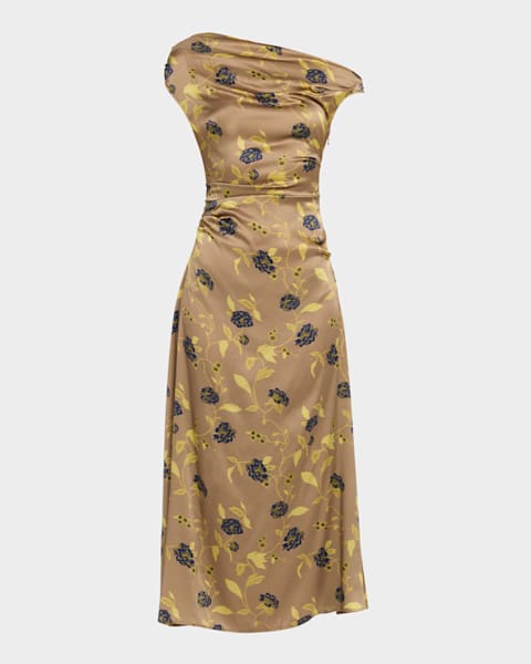 STAUD Cadence Satin Maxi Dress | Neiman Marcus