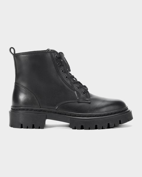 ミドルブーツ 【LOEWE】ロエベ Sierra leather combat boots