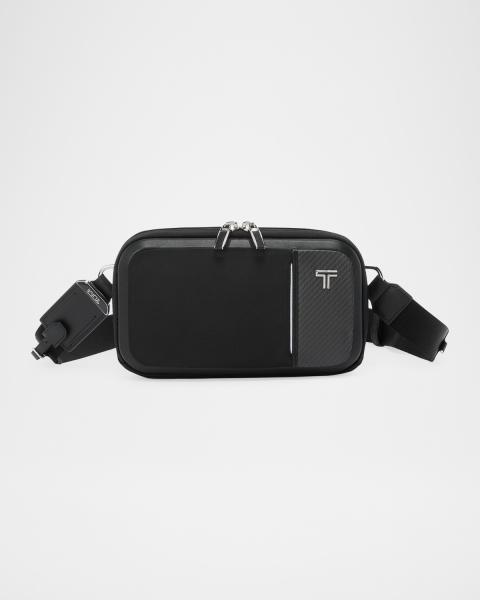 Saint Laurent Men's Niki YSL Cube Camera Bag in Leather | Neiman
