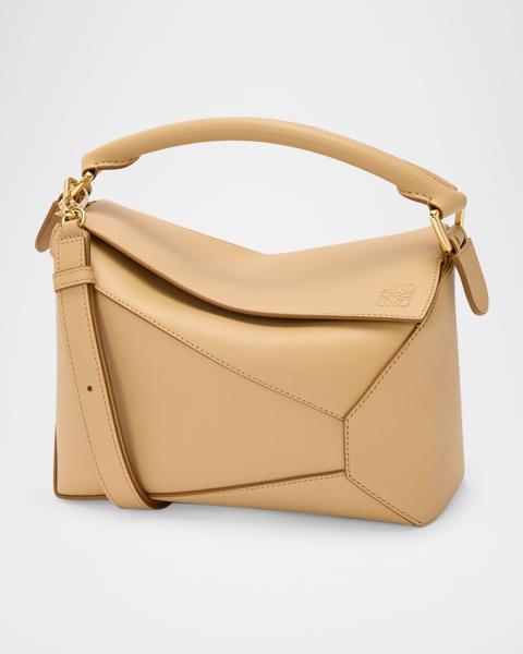 Loewe Puzzle Edge Mini Top-Handle Bag in Grained Leather | Neiman Marcus