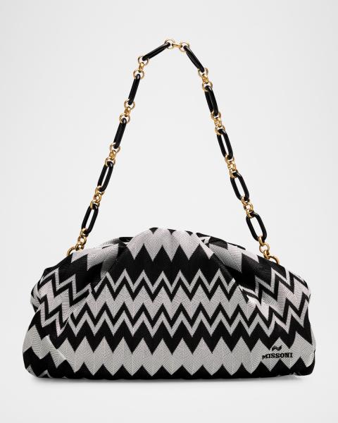 Missoni Small Sequin Chevron Pouch Shoulder Bag | Neiman Marcus display picture 3