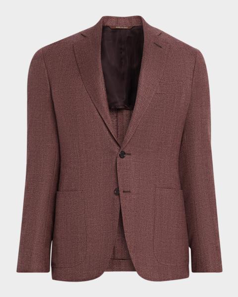 Thom Browne Men's Unconstructed Frayed Tweed Sport Coat | Neiman
