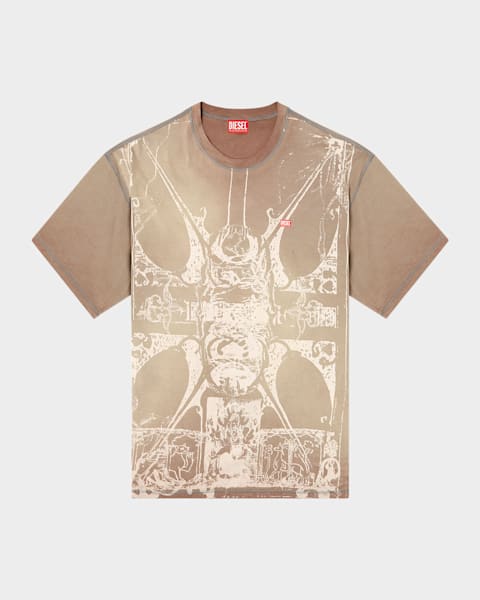 Men's T-BOXT-N14 Oversized D Logo T-Shirt