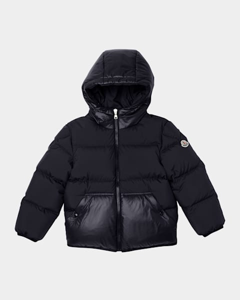 Moncler Girl's Kaukura Nylon Down Jacket, Size 8-14 | Neiman Marcus