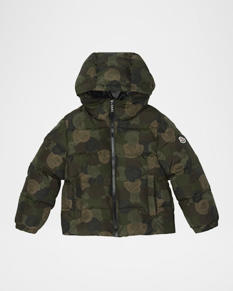 Moncler Girl's Kaukura Nylon Down Jacket, Size 8-14 | Neiman Marcus