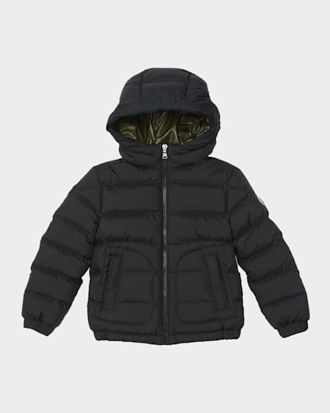 Moncler Kid's Bady Quilted Logo Jacket, Size 8-14 | Neiman Marcus