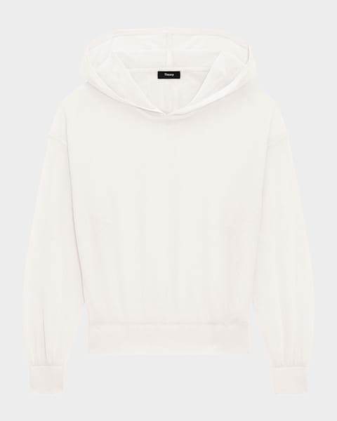 トップス Compact Crepe Mini Hoodie Theory Scuba Zip-Up Hoodie | Theory