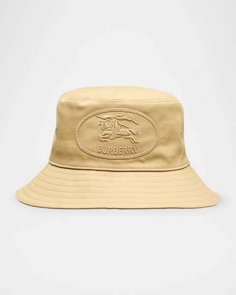 Gabardine Reversible Check-Print Bucket Hat
