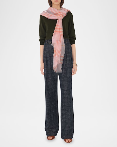 Prada Symbole Gradient Silk Twill Scarf | Neiman Marcus