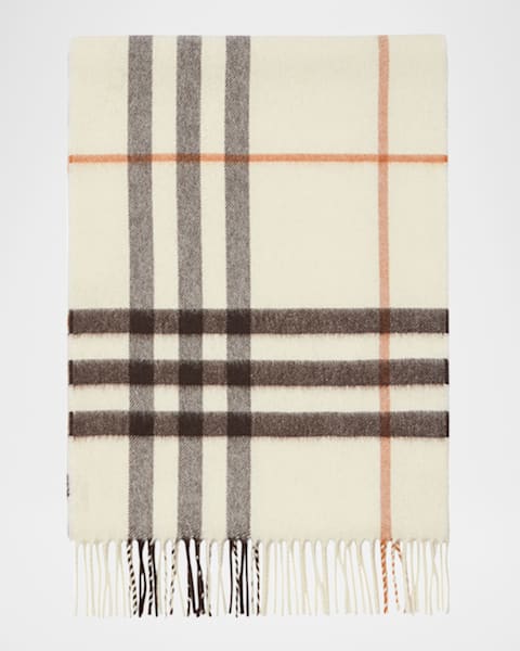 Burberry Giant Check Cashmere Scarf | Neiman Marcus