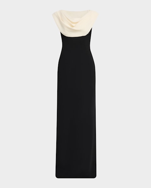 Marion Embellished Plunging Column Gown