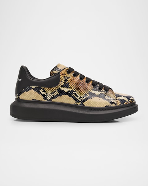 McQueen Men's Larry Leather Oversized Low-Top Sneakers