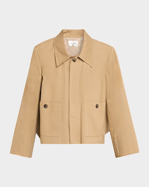 The Cropped Charles Countryside Plaid Trench Coat 