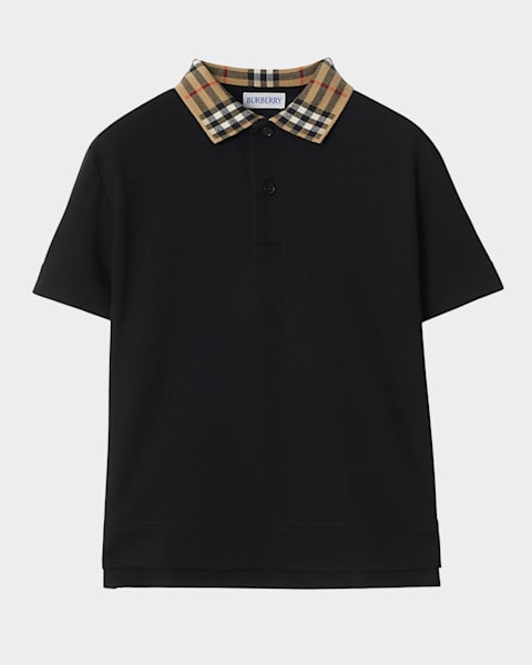 バーバリーチルドレン　3Y 100cm Burberry Boy's Johane Polo Check Shirt, Size 3-14 | Neiman