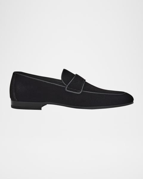 Magnanni Men\'s SZ 10 M Black Suede Loafer Silver Buckle 6243 Made In Spain Magnanni Men main image 3