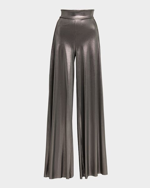 Dries Van Noten Paxy Floral Jacquard Metallic Pants | Neiman Marcus