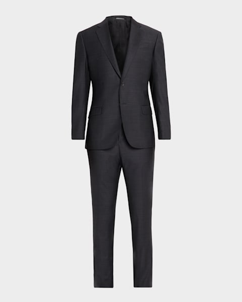 Giorgio Armani Men's Basic Wool Two-Piece Suit | Neiman Marcus