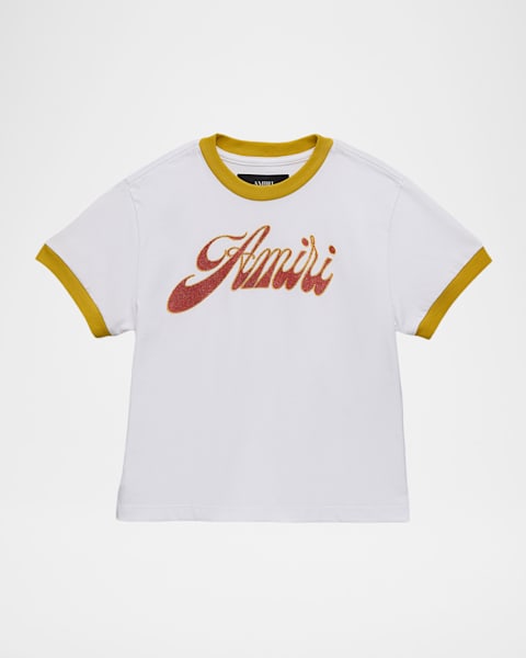 Kid's Staggered Logo Short-Sleeve T-Shirt, Size 4-12