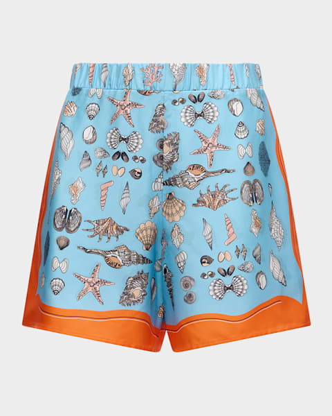 Veronica Contrast Trim Linen Shorts