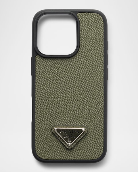 Prada iPhone 16 Pro Max Saffiano Leather Phone Case | Neiman Marcus