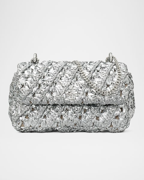 【TORY BURCH 】ナイトアウル クリスタル装飾 ミニトートバッグ Night Owl Crystal-Embellished Mini Tote: Women's Handbags