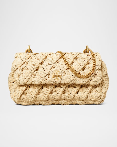Oryany Triangle Crochet Raffia Shoulder Bag | Neiman Marcus