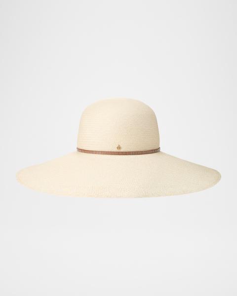 NEW MAISON MICHEL kate hat stone & studs on wool felt hat in beige onyx MAISON MICHEL Kate Hat Stone & Studs On Wool Felt Hat In  main image 2