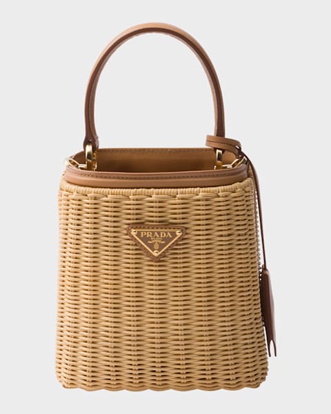 Small Zig Zag Drawstring Bucket Bag