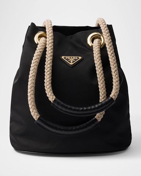 Prada Crochet Mini Bucket Bag | Neiman Marcus
