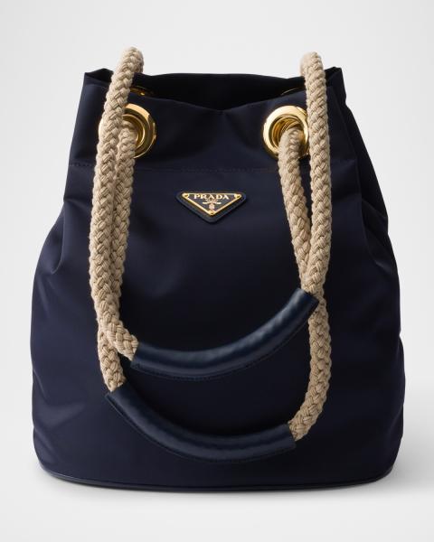 Prada Duet Soft Re-Nylon Drawstring Bucket Bag | Neiman Marcus