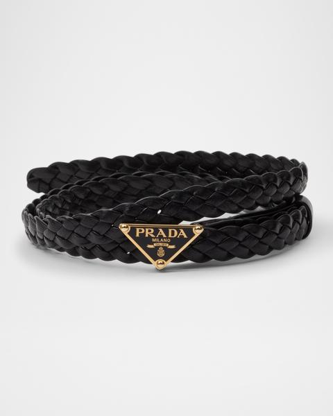 Prada Black skinny belt s-l400.jpg main image 4