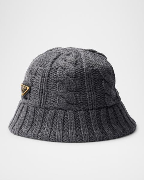 Prada Denim Logo Bucket Hat | Neiman Marcus