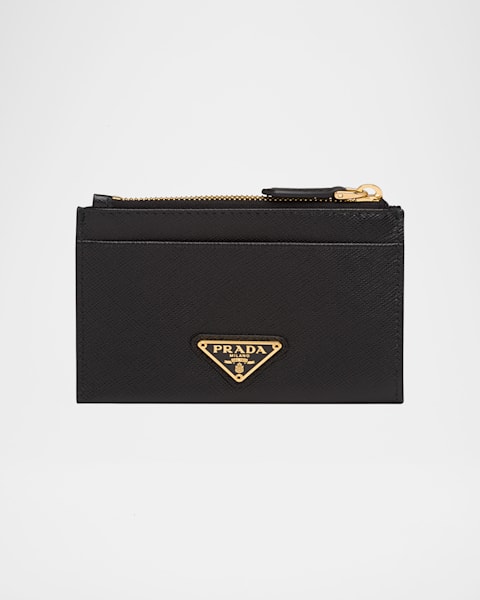 PRADA★Triangle Logo Card Holder CARD HOLDERS 1MC0252CYR Prada Triangle Logo Leather Card Holder | Neiman Marcus