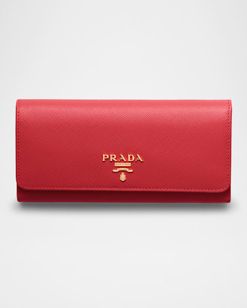 Prada Small Saffiano Leather Trifold Wallet | Neiman Marcus