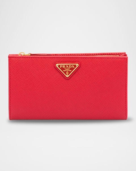 Prada Small Saffiano Leather Trifold Wallet | Neiman Marcus