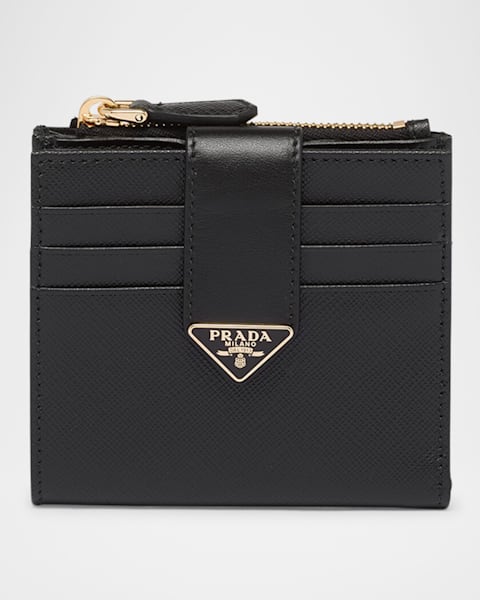 Prada Men's Small Leather Bifold Wallet | Neiman Marcus