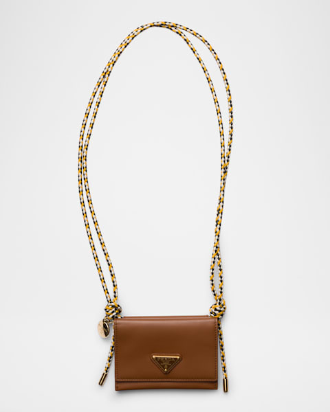 YSL Zip Card Holder in Plonge Leather