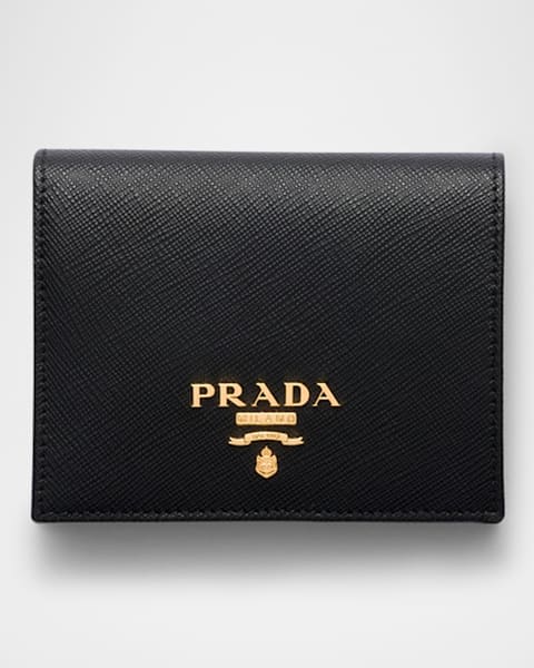 Prada Small Saffiano Leather Trifold Wallet | Neiman Marcus