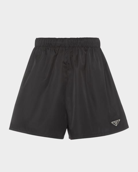 Prada Denim Whiskered Shorts | Neiman Marcus