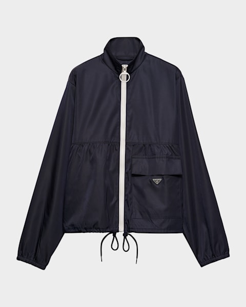 Prada Re-Nylon Hooded Zip Up Jacket | Neiman Marcus