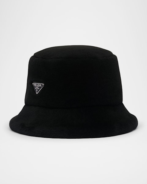 PRADA RE-NYLON BUCKET HAT ロゴ バケットハット Prada Men's Embroidered Logo Re-Nylon Bucket Hat | Neiman Marcus