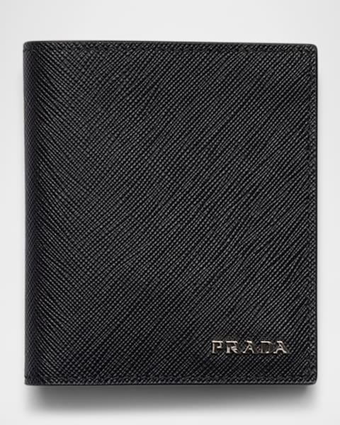 Prada Men's Saffiano Metal Billfold Wallet with ID Window | Neiman