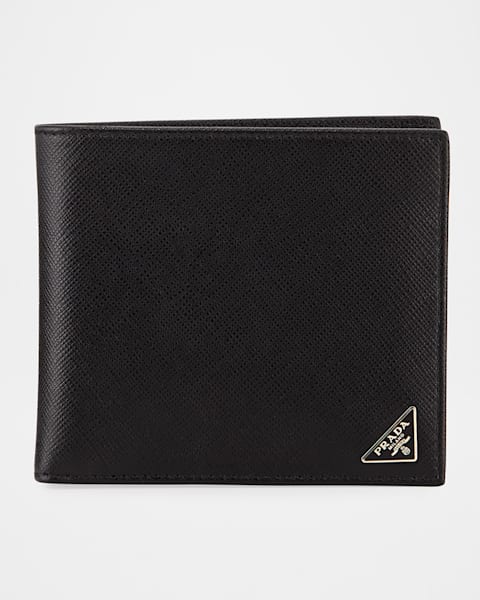 Prada Men's Small Saffiano Leather Trifold Wallet | Neiman Marcus