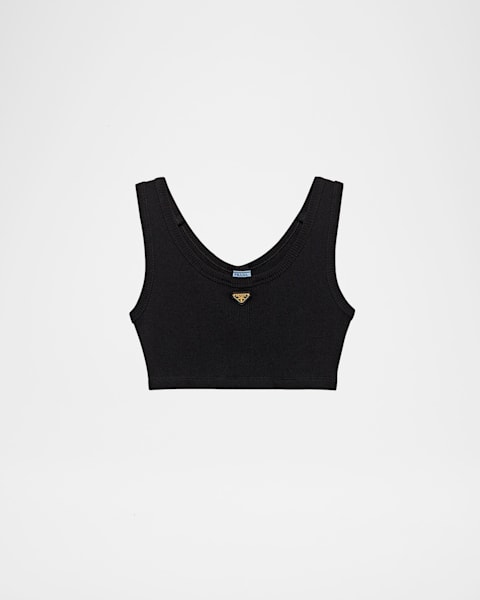 Prada Cotton Mesh Tank Top | Neiman Marcus